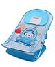 LuvLap Happy Wheels baby bather for baby 0-6 months, New Born Baby Bath Chair, 3 position adjustable, Washable soft Mesh, Large Seat (Multicolor)