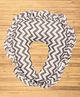 Mittenbooty U shaped neck Pillow Zic Zac Print - Grey