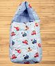 Mittenbooty Infant baby Sleeping Bag Velvet cum Wrap Ship Print-Blue