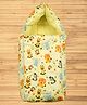 Mittenbooty Infant baby Sleeping Bag Velvet cum Wrap animal Print-Yellow