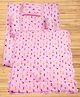 Mittenbooty Baby Quilt Bolster Bed Set Truck Print-Pink