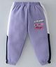 Pepito Fleece Full Length Woollen Pant Text Print - Purple