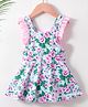 Babyhug Sleeveless Frock Swimsuit Floral Print - Pink