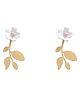 Yellow Chimes Earrings Combo Of 2Pcs Gold Tone Floral Designed Drop Earrings With Drop Earrings For Women and Girls