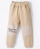 Little Kangaroos Full Length Text Printed Woollen Pant - Beige