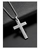 Yellow Chimes Pendant for Men and Boys Silver Pendants For Men | Stainless Steel Cross Pendant Necklace Chain for Men