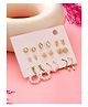 Yellow Chimes Earrings for Women Hoops & Studs  Combo of 9 Pairs Studs & Hoop Earrings Set  - Gold