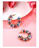 Yellow Chimes Earrings for Women Fashion Multicolor Crystal Hoop Earrings - Multicolor