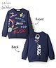Arias Cotton Full Sleeves Cotton Brushed Sweatshirt With HD Print - Navy Blue