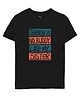 Zeezeezoo  Rakhi Theme Half Sleeves No Buddy Like My Sister Text Printed Kids T Shirt - Black