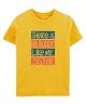 Zeezeezoo  Rakhi Theme Half Sleeves No Buddy Like My Sister Text Printed Kids T Shirt - Yellow