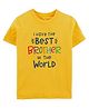 Zeezeezoo Rakhi Theme Half Sleeves I Have The Best Brother Printed Tee - Yellow