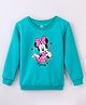 Bodycare Fleece Sweatshirt Full Sleeves Minnie & Text Printed - Sea Green