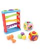 Ratnas Infants Gift Set 3 In 1, Hammer Ball, Cubic Rattles, Educational Nursery Cube  - Multicolor