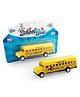 Shinsei School Bus Pull Back Toy - Yellow