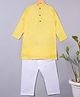 KAVEE Pure Cotton Full Sleeves Solid Kurta With Pyjama - Yellow