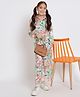 READIPRINT Full Sleeves Mushroom & Leaves Printed Shirt Style Co Ord Set - Green