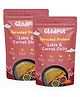 Gladful Carrot Protein Sprouted lentils & millets Instant Chilla Dosa Mix Pack of 2 - 200 g Each