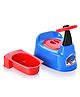 Nabhya Car Style Potty Toilet Trainer Seat Chair with Removable Tray And Closing Lid and High Back Support for Toddler Boys Girls- Blue