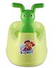 Nabhya Toilet Trainer Baby Potty Seat Cartoon Face with Removable Tray & Closing Lid - Green