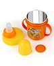 Nabhya Hippo Stainless Steel Baby Spout Sipper Cup Orange - 250 ml