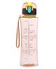 Be Happy Water bottle with Push Button Cap Orange - 600 ml