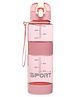 Water Bottle with Push Button Cap Pink - 600 ml