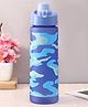 Water Bottle with Camo Print Blue - 700 ml