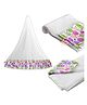 VParents Mosquito Net for Baby Cradle Jhula Saree Swing with Zip Opening at bottom - Pink