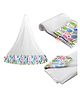 VParents Mosquito Net for Baby Cradle Jhula Saree Swing with Zip Opening at bottom - Blue