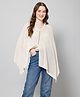 Zelena Three Fourth Sleeves Solid Multi Purpose Maternity Feeding Cape - Off White
