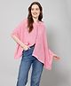 Zelena Three Fourth Sleeves Solid Multi Purpose Maternity Feeding Cape - Pink