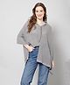 Zelena Three Fourth Sleeves Solid Multi Purpose Maternity Feeding Cape - Grey