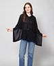 Zelena Three Fourth Sleeves Solid Maternity Feeding Cape - Black