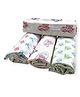 CARERIO Mulmul Cotton Swaddle Wraps Pack of 4 - Multicolor