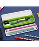 Hazel Pencil Box for Boys & Girls Active Compass Box with Separator for School Kids Organisers Storage Box for Stationary Storage  - Green