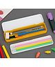 Hazel Pencil Box for Boys & Girls Active Compass Box with Separator for School Kids Organisers Storage Box for Stationary Storage  - Yellow