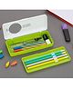 HAZEL Pencil Box for Art Organizer and Storage Creative Crayon Box for Stationary Box Compass Box with Separator for School Kids  - Green