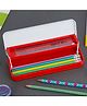 HAZEL Pen Pencil Box for Crayon Organizer Idea Pen Box with Separator for Pencil  - Red
