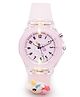 KIDSUN Unicorn Applique Radium Strap Seven Light Analog Watch - Pink