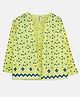 Kiddopanti Full Sleeves Bandhani Designed & Front Tie Up Shrug - Yellow
