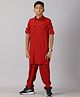 Kiddopanti Full Sleeves Solid Pathani Set - Maroon