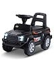 Baybee Roady Manual Push Ride On Car for Kids with LED Light High Backrest Storage & Horn - Black