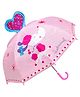 Fiddlerz Umbrella for Kids 100% Waterproof Lightweight Stylish 3D Dog Umbrella For Rain Kids Umbrella for Girls Boys and Baby - Pink White