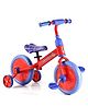 4-in-1 Multi-Functional Toddler Kids Balance Bicycle with Training Wheels & Pedals 11 Inch - Red & Purple