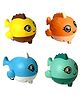NEGOCIO Press and Go Little Fugu Fish Toy - PACK OF 4 - COLOR MAY VARY