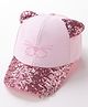 Babyhug Free Size Baseball Cap with Sequin Detailing -  Pink