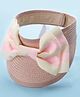 Babyhug Free Size Straw Cap with Bow Applique - Pink