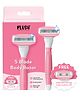 Plush 5 Blade Body Razor for Women with Aloe Vera Lubricating Strip - Pink
