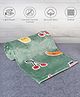 Mi Arcus Ultra Soft Knitted Fruits Print Light Fur Plush Warm Blanket- Green